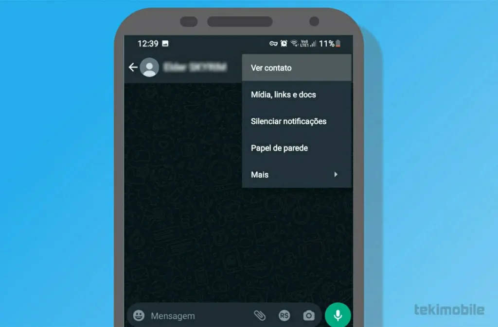 Toque em Ver contato - Como excluir contato do Whatsapp [Android e iOS]