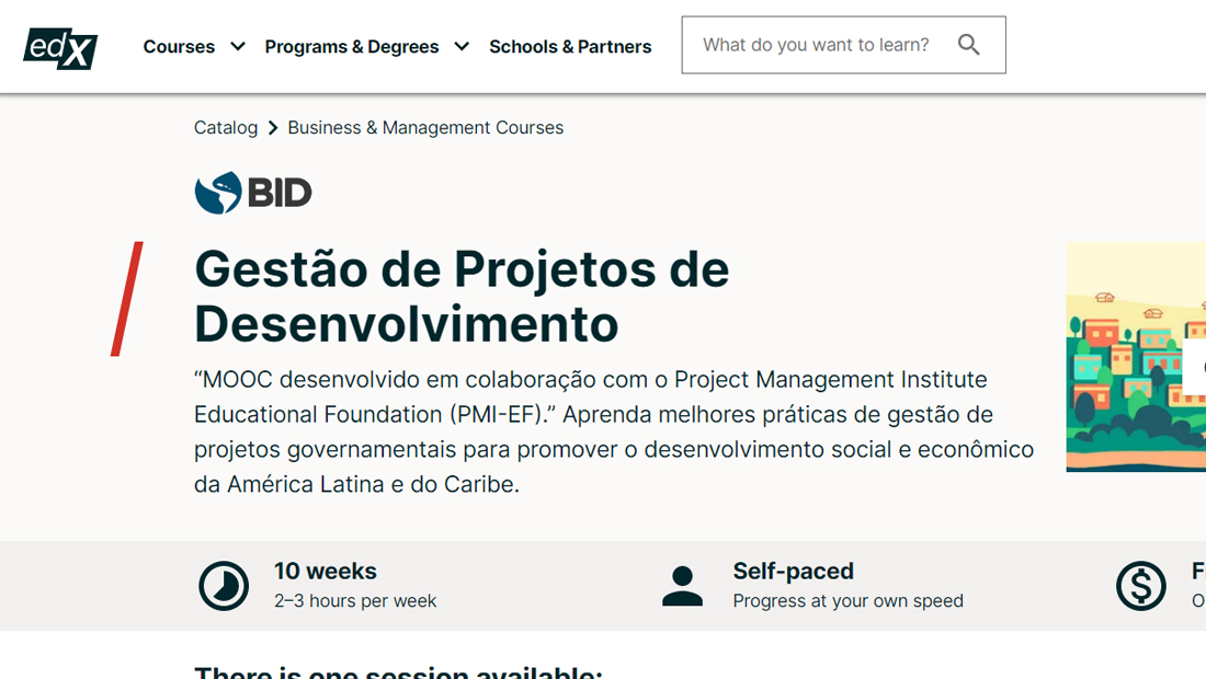 O edX possui cursos de programação e outras áreas em português
