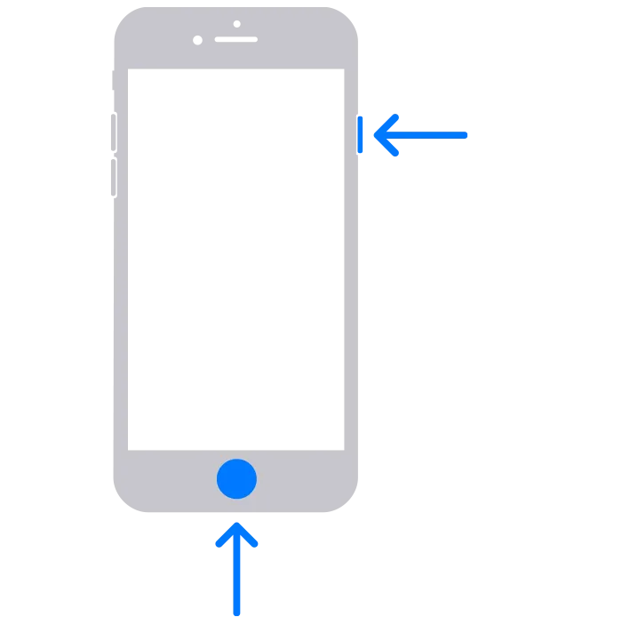 iPhone com botão Home - Como tirar print no iPhone