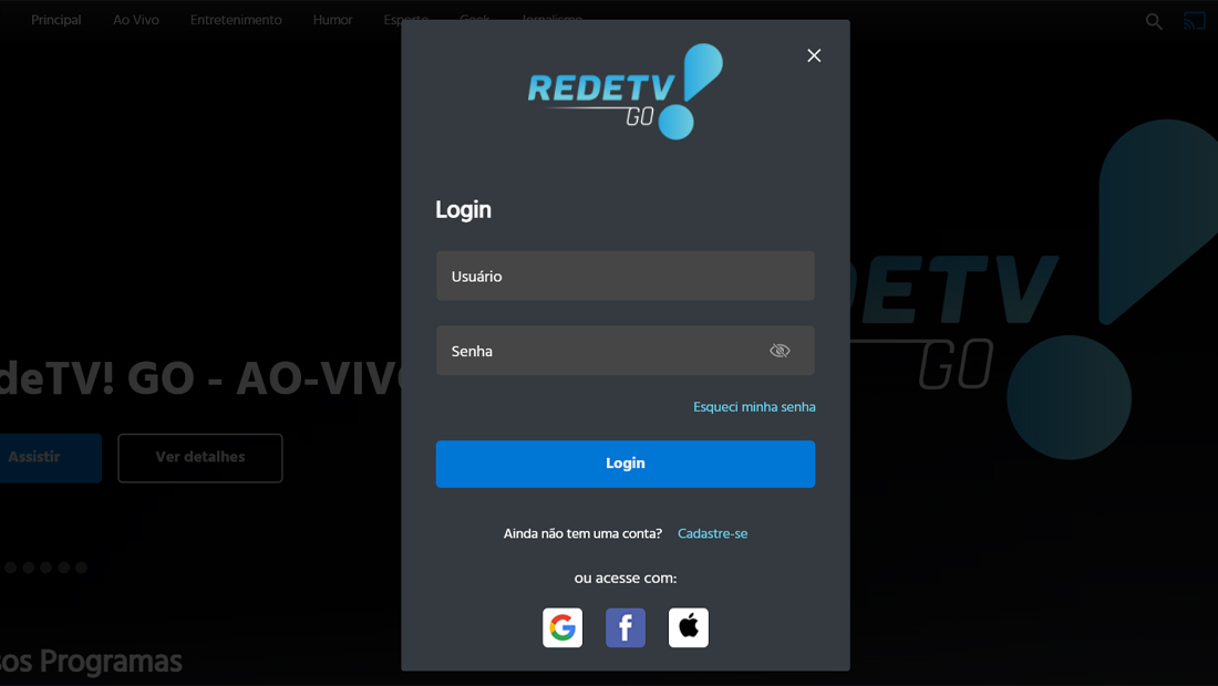 Como assistir a RedeTV ao vivo e de graça criar conta