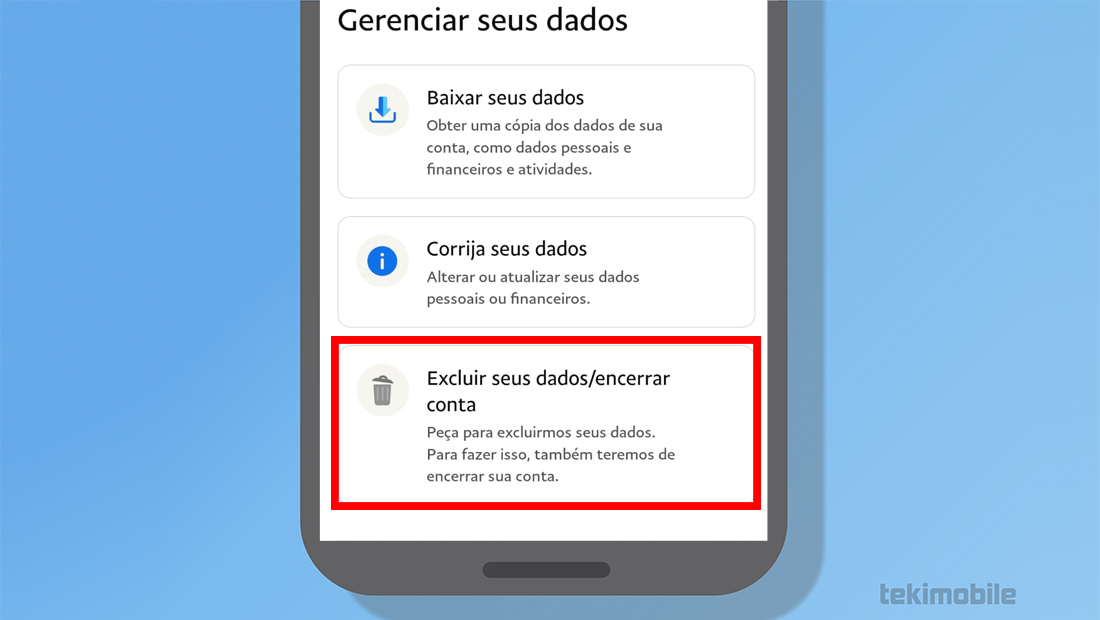 Como excluir conta do PayPal pelo celular