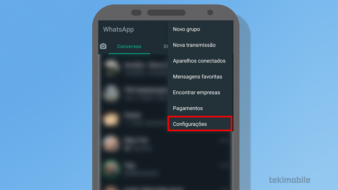 como bloquear prints de conversas whatsapp configurações