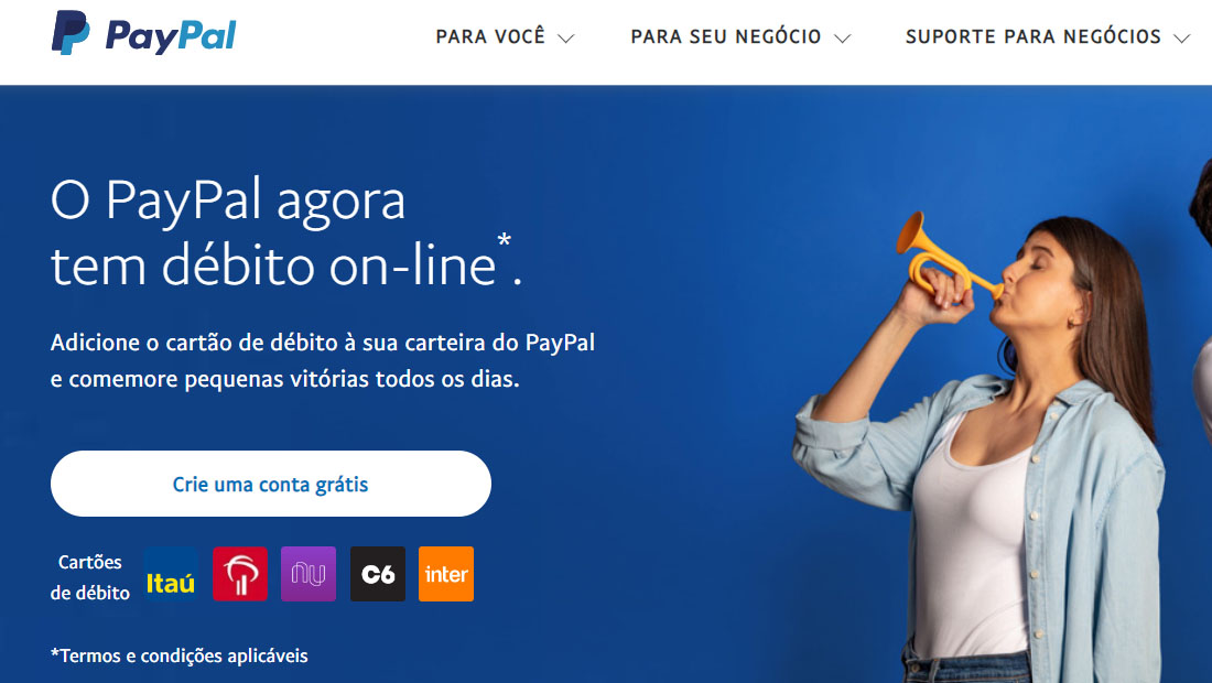 como criar fatura no paypal