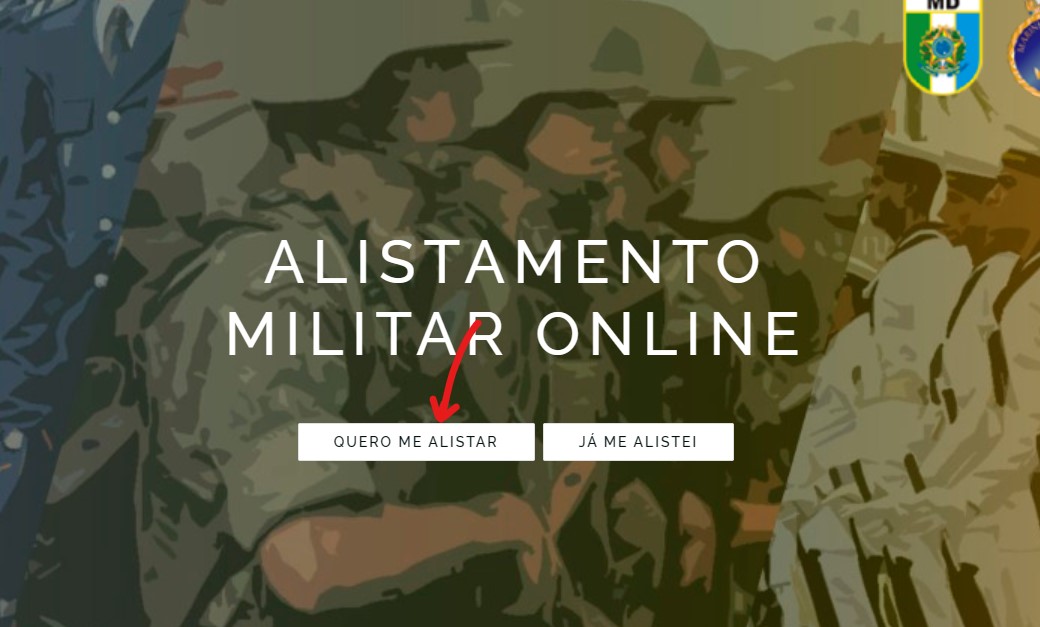 Clique em quero me alistar - Como fazer o alistamento militar online