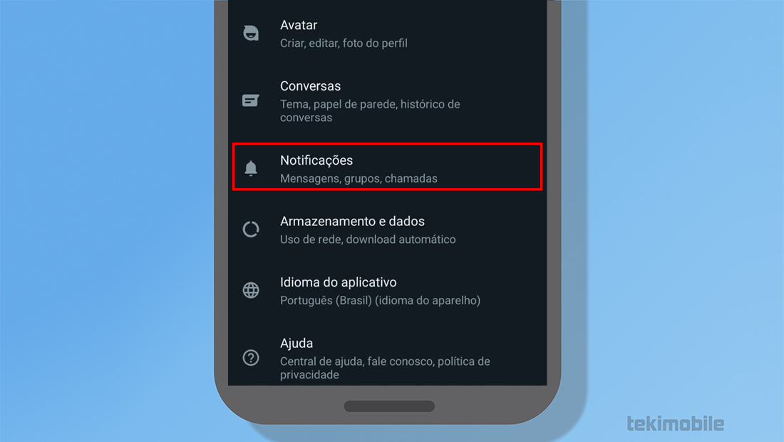 Como mudar o toque do WhatsApp notificações