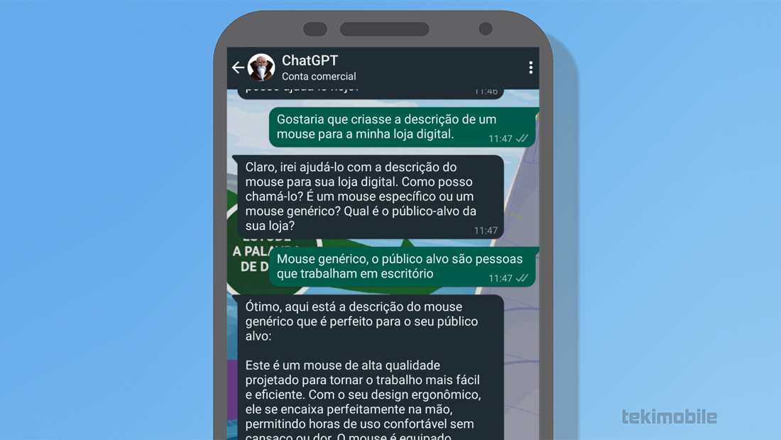 Como usar o ChatGPT no Whatsapp google chat