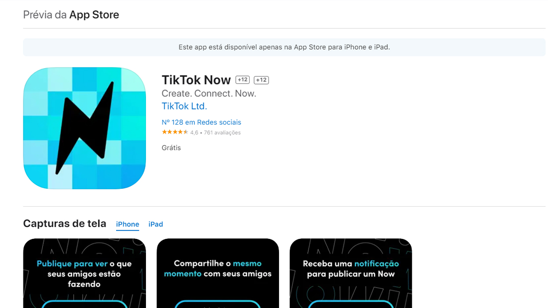 O que é o TikTok Now