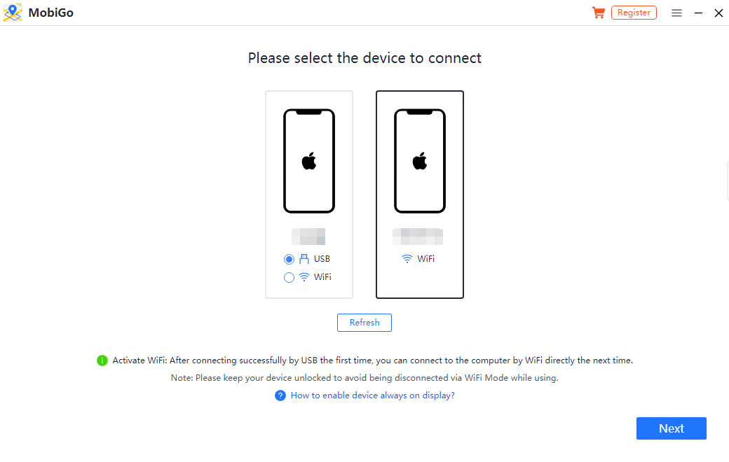 AimerLab MobiGo muda localização no iOS iPhone