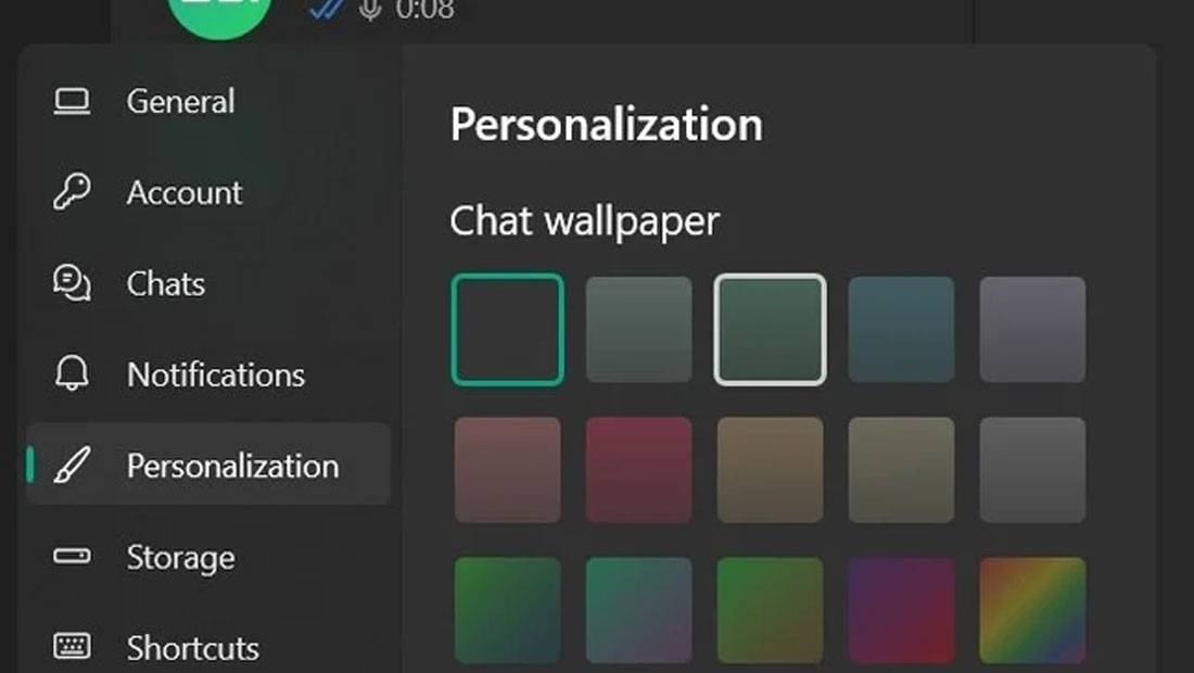 WhatsApp personalização PC