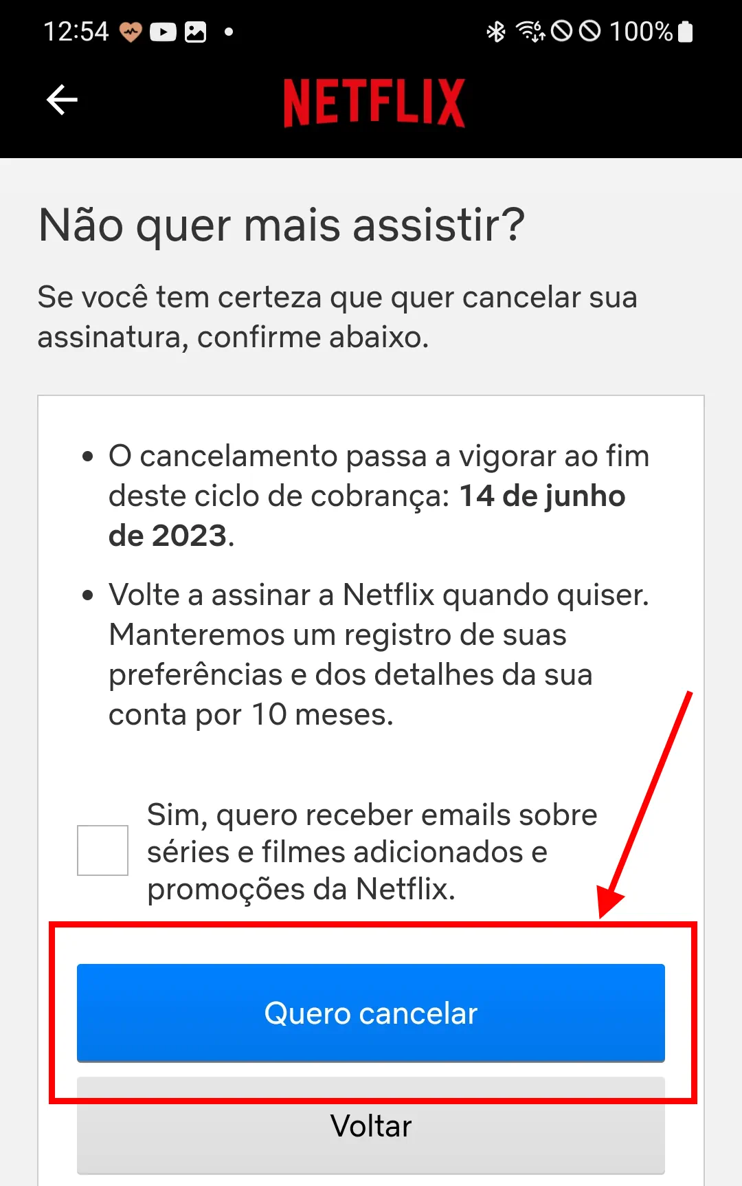 Como cancelar assinatura da Netflix passo a passo 6