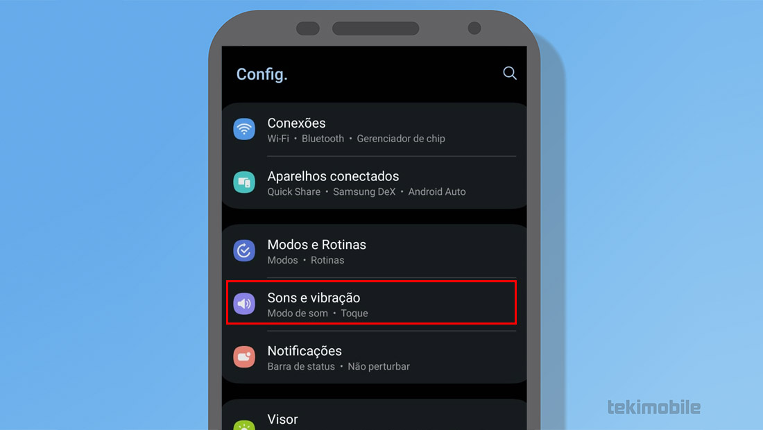 Sons e vibração Android