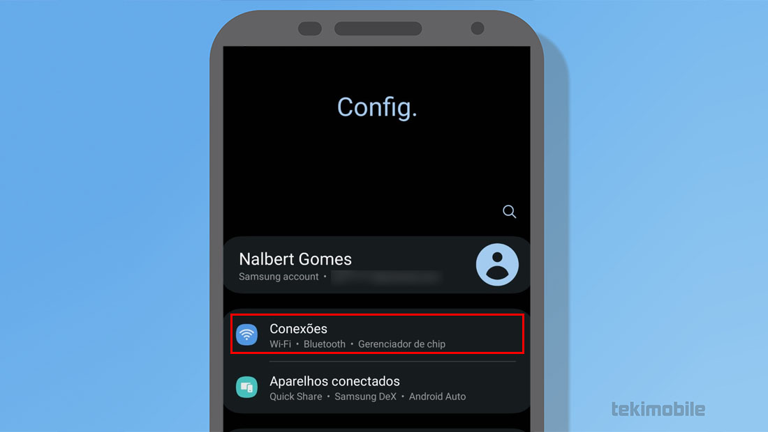 conexões android samsung
