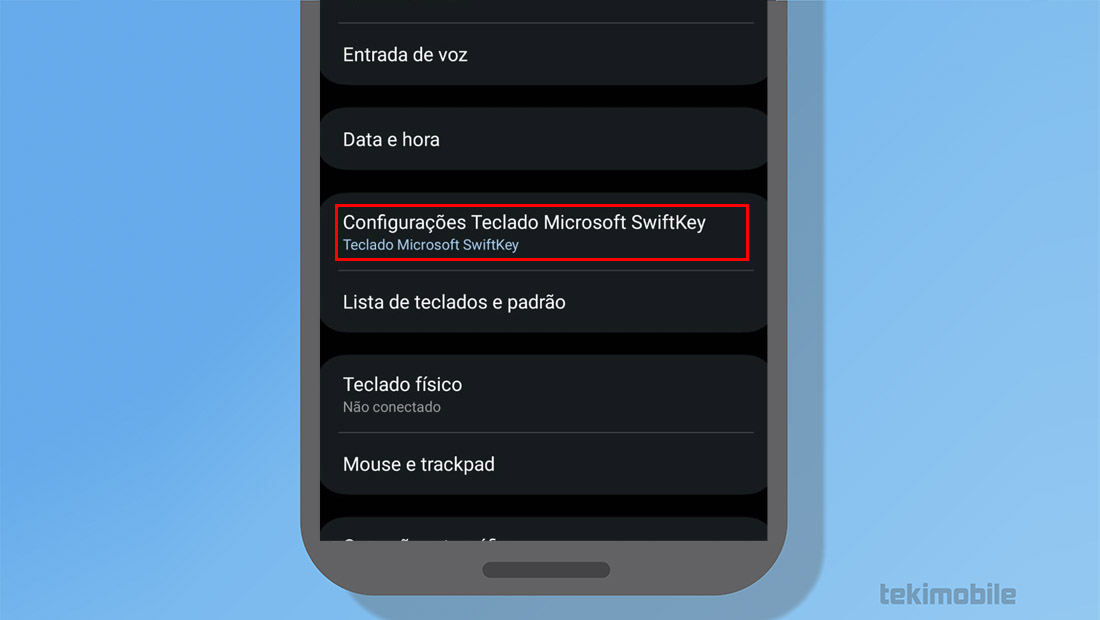 configurações swift Android