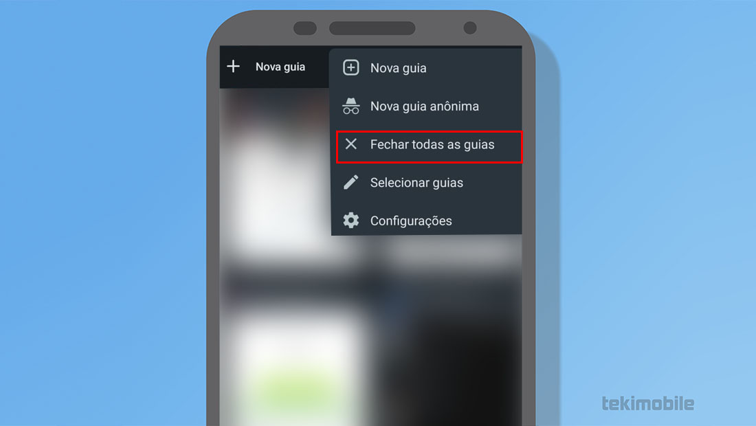 fechar todas as guias android