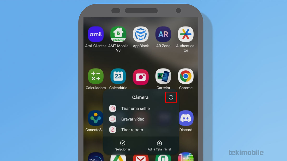 ícone i camera android samsung