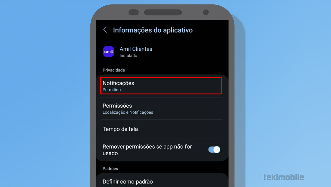 notificações app