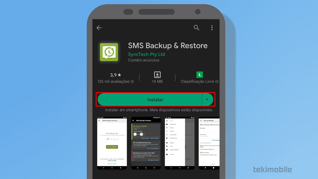 sms backup android instalar