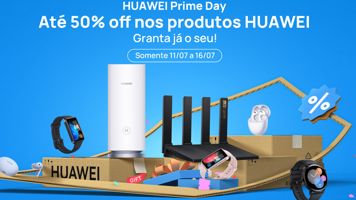 Prime Day Huawei!! Produtos com até 50% de desconto: Band 8 por R$ 198 8