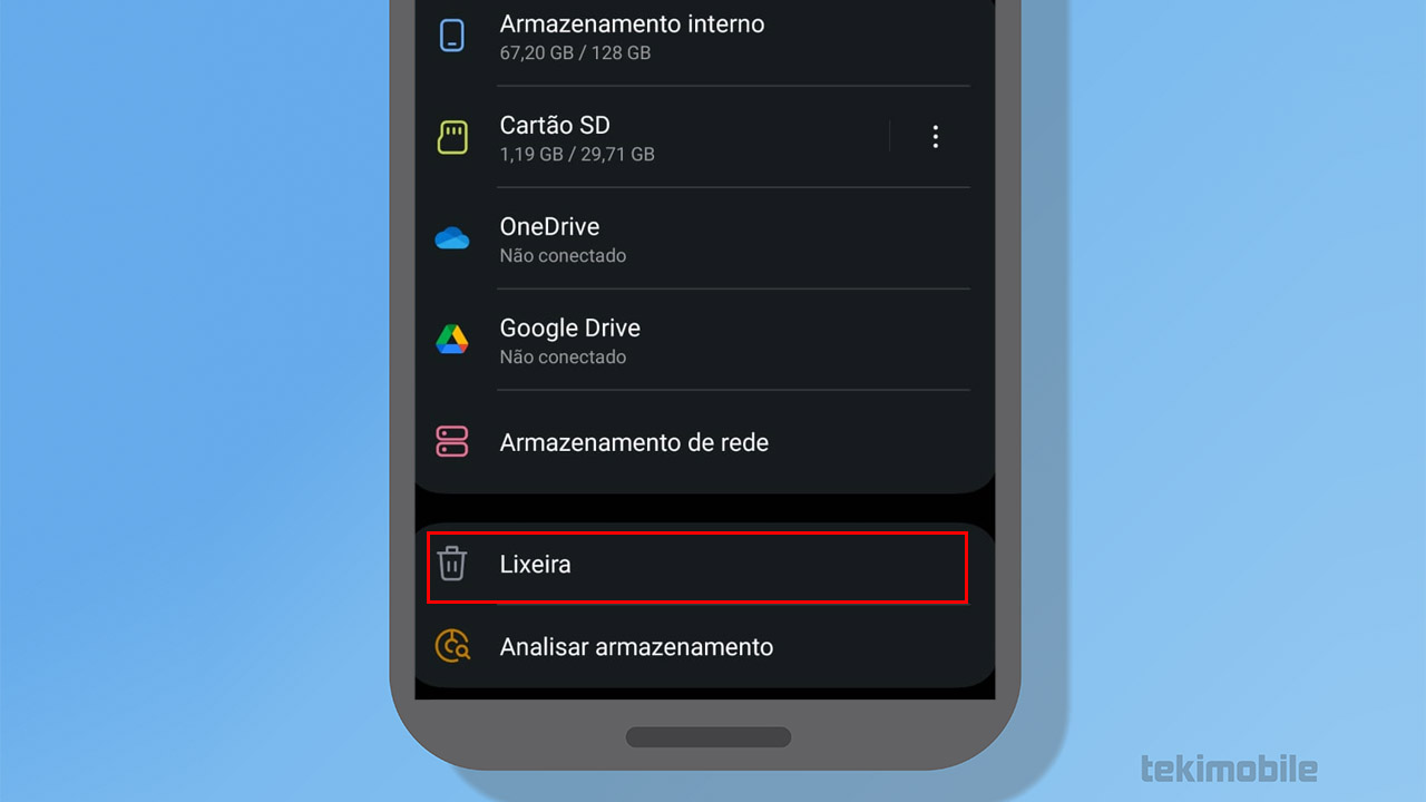 lixeira android samsung