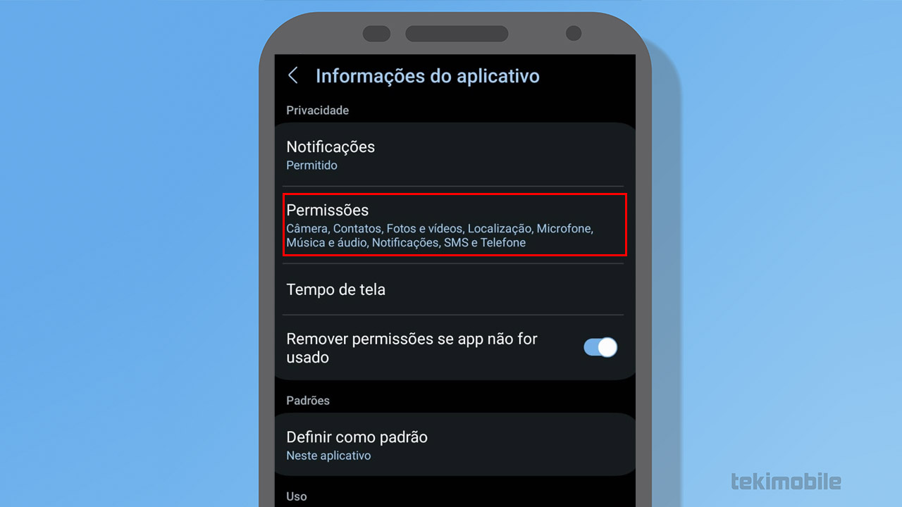 permissões android whatsapp