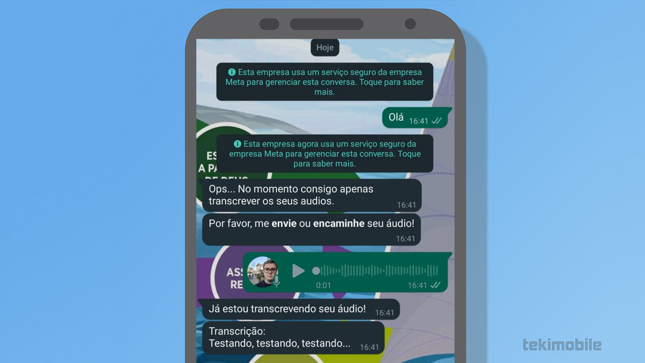 whatsapp transcrição