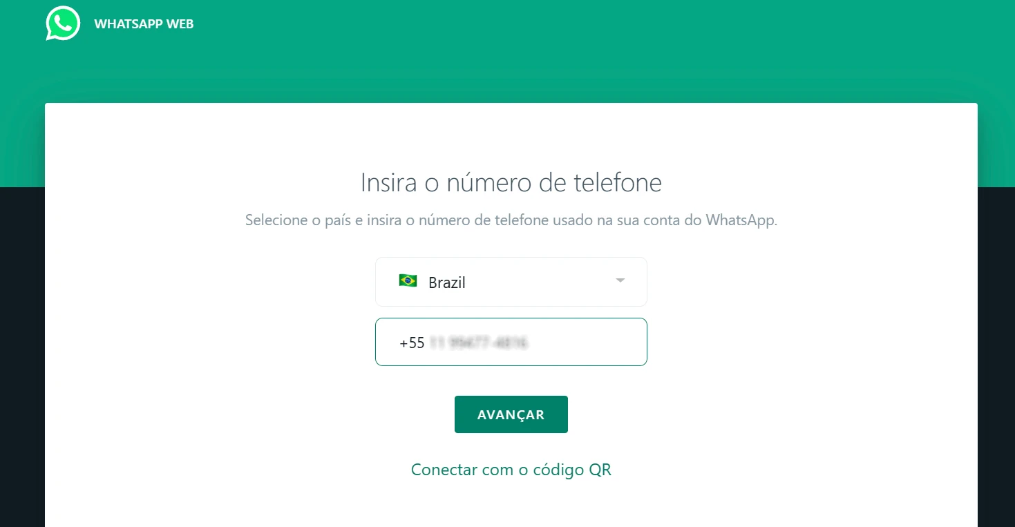 Como conectar o WhatsApp Web sem usar o QR Code 5