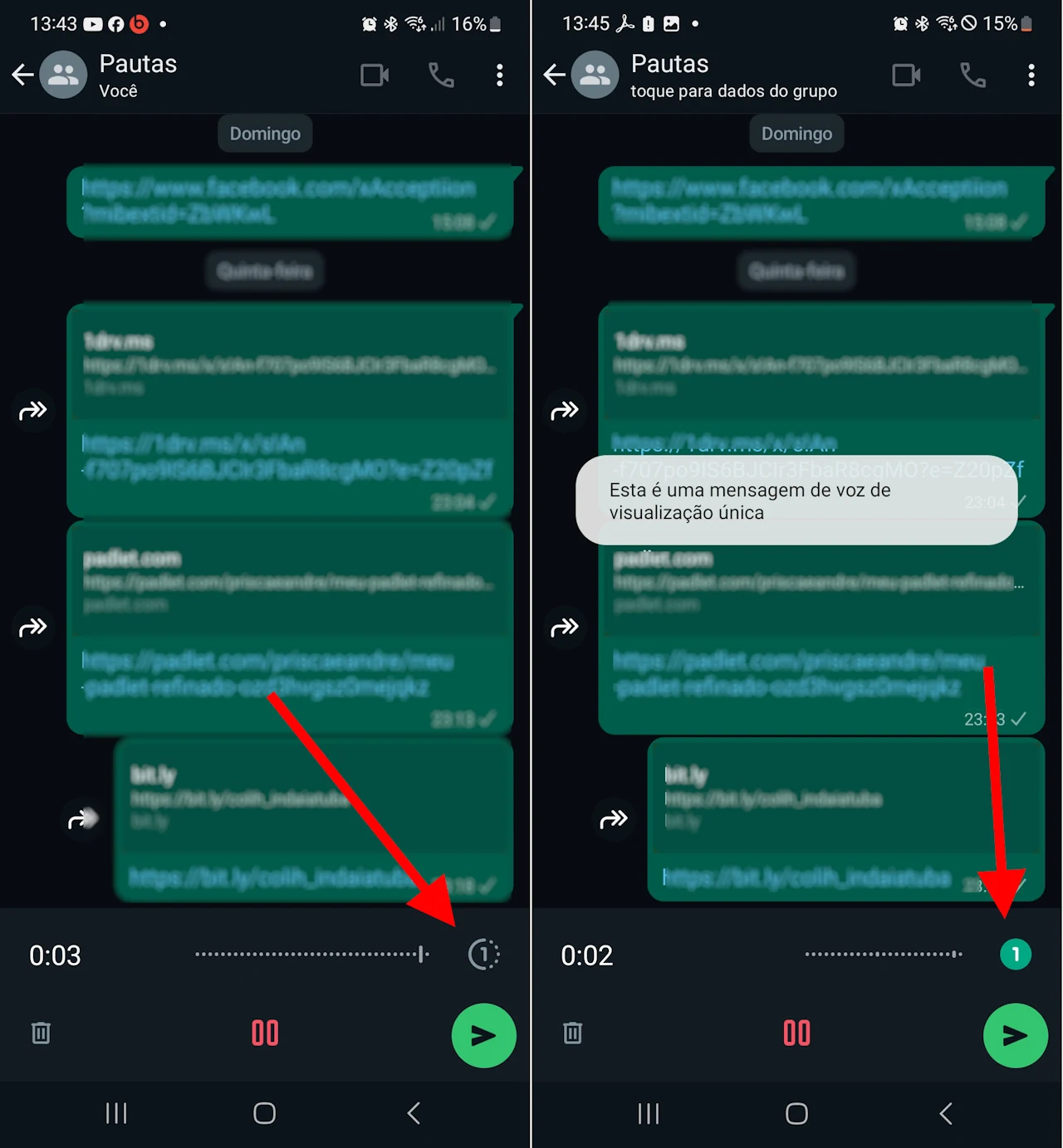 Você agora pode enviar áudio de visualização única no WhatsApp: veja como fazer 4