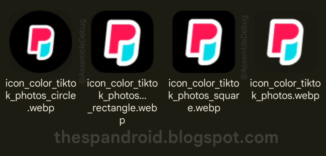 Supostos ícones do TikTok Photos