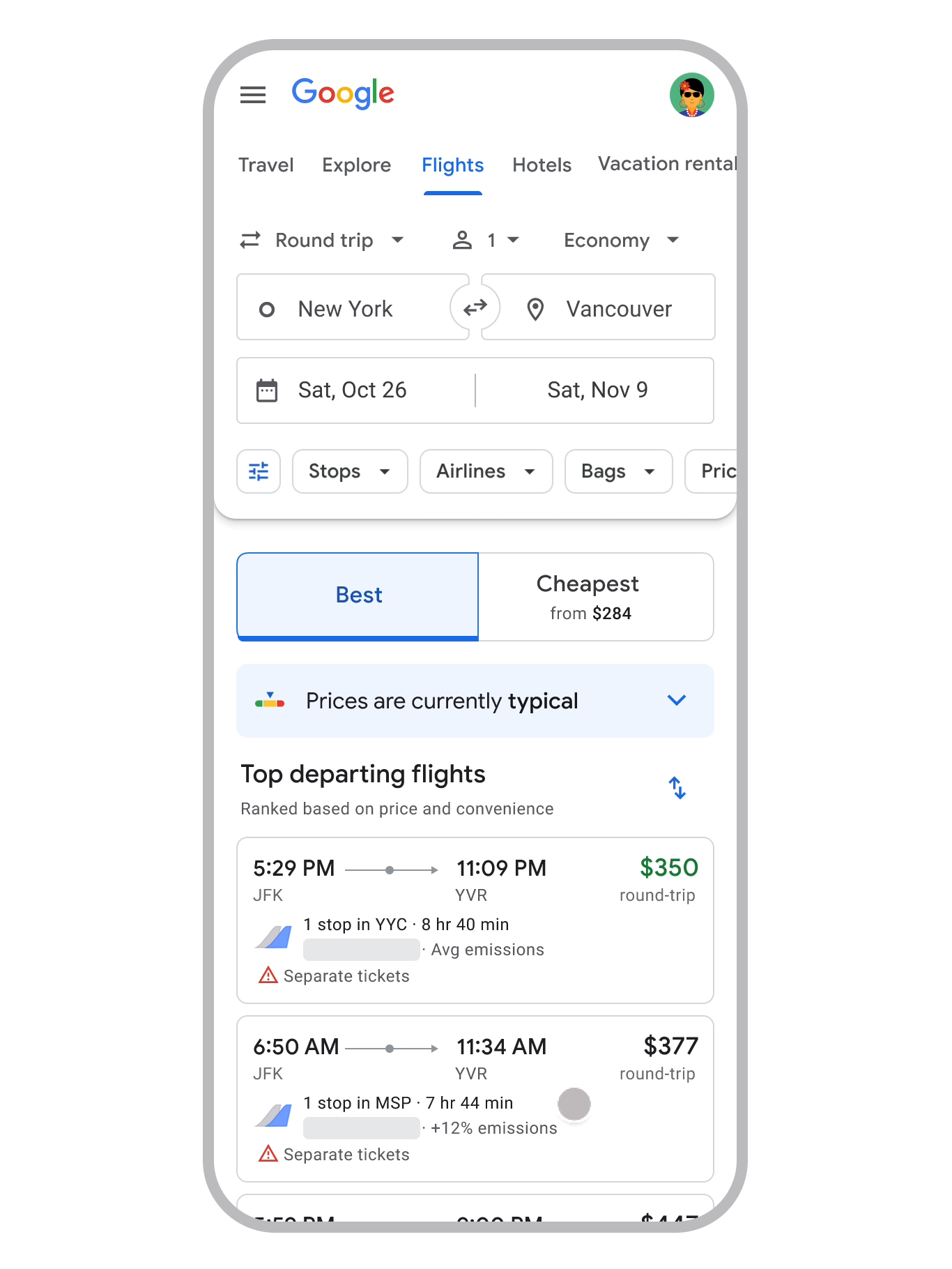 google flights voos mais barato