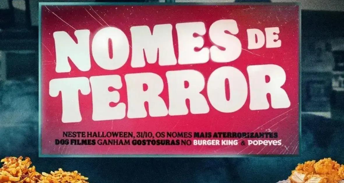 Burger King e Popeyes: Comida Grátis para Nomes de Terror