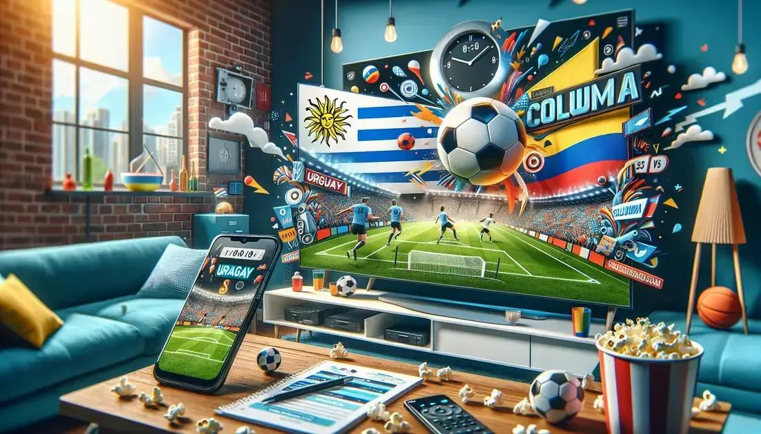 Como assistir Uruguai e Colombia online e ao vivo no celular e TV