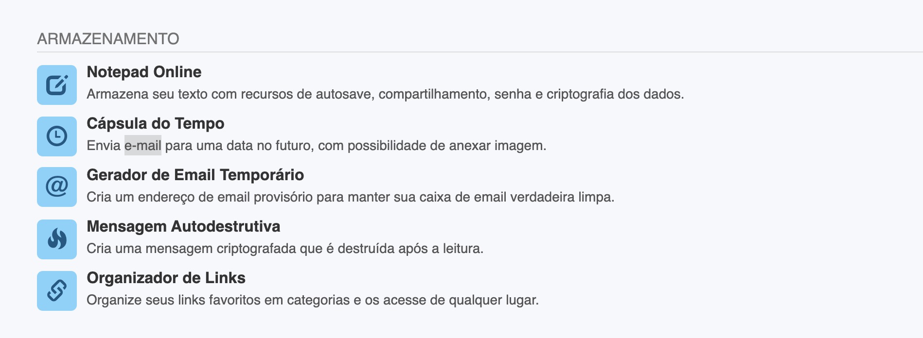 Acessando a opção de gerar e-mail temporário do Invertexto email