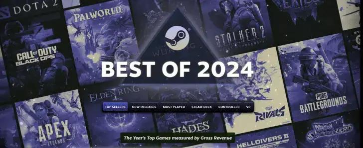 A palavra-chave com base no artigo é "Steam Best Sellers of 2024".