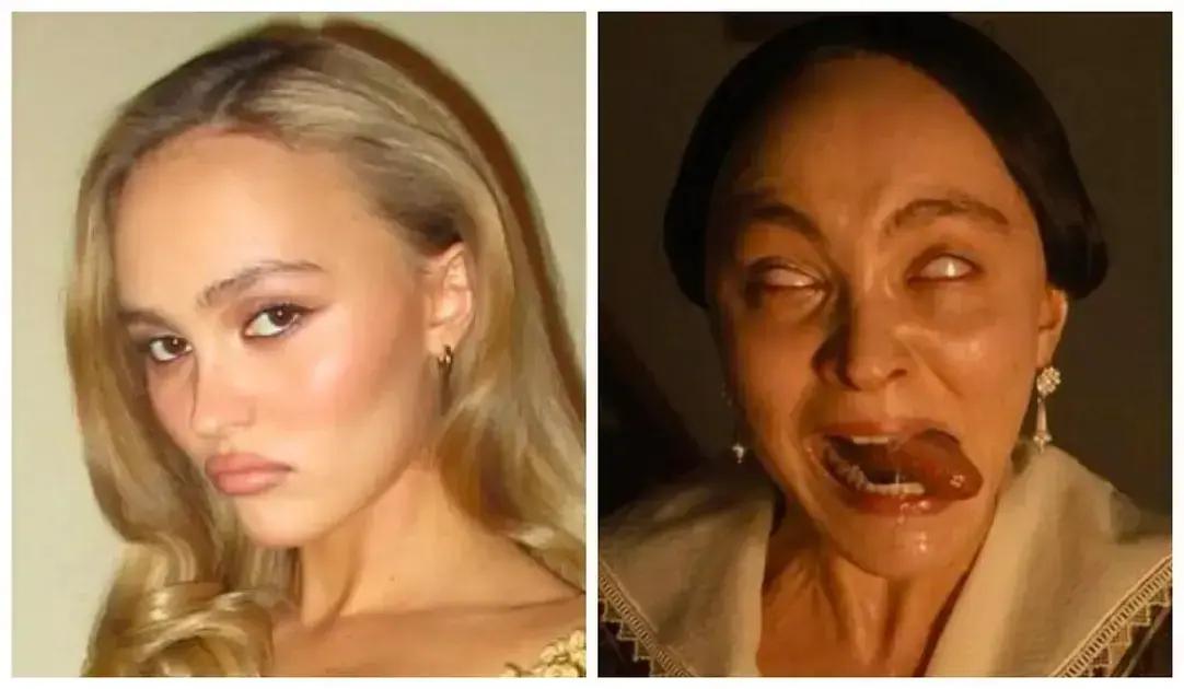 Língua de Lily-Rose Depp em Nosferatu