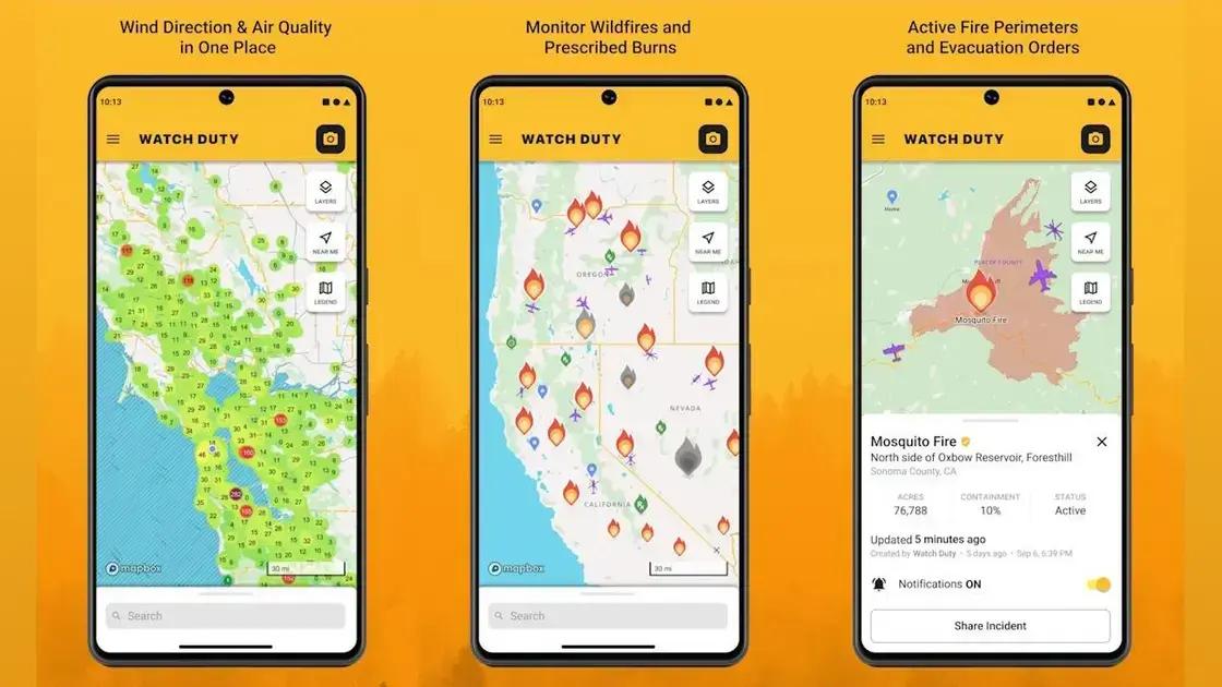 wildfire tracking app