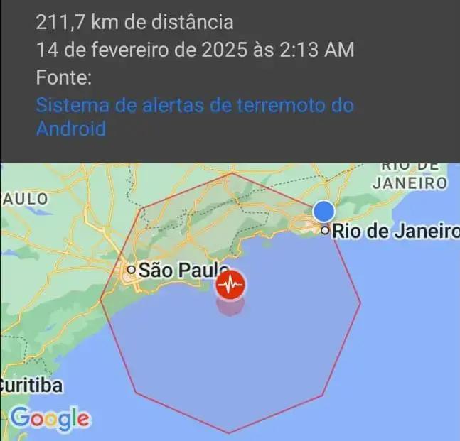 Alertas de terremoto do Android