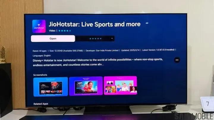 JioHotstar em Samsung TVs