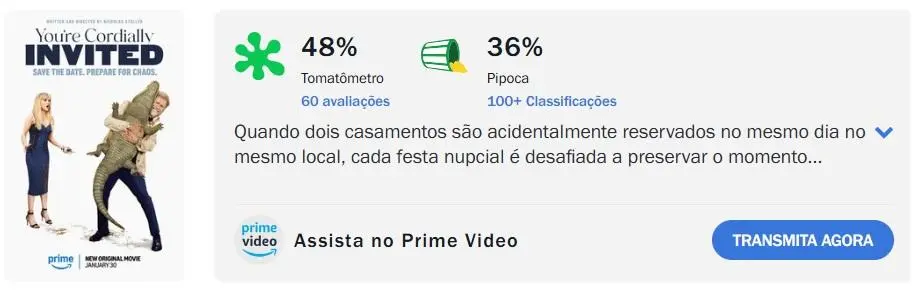 Casamentos Cruzados: Críticas indicam 48% de aprovação no Rotten Tomatoes 1