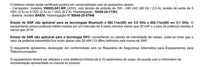 Vivo Mobile certifica celular Jovi V50 Lite 5G no Brasil: veja especificações e detalhes 3