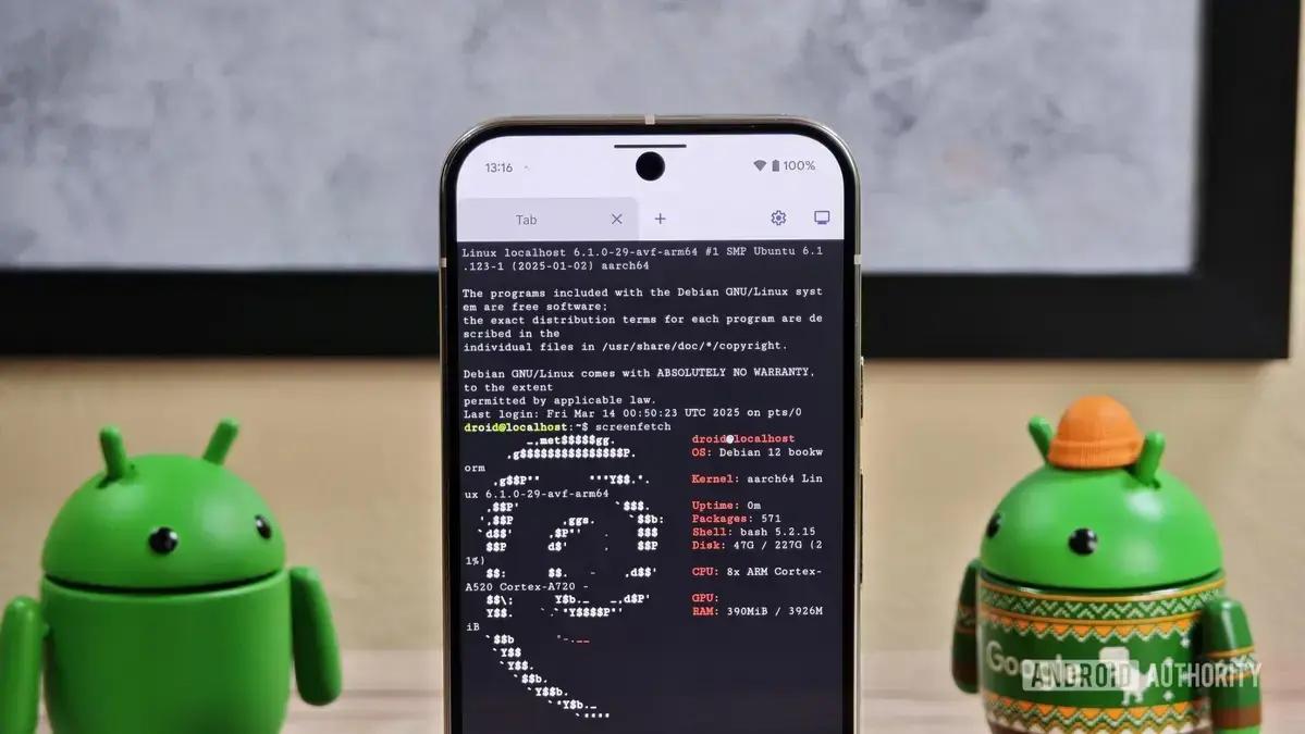 Terminal app no Android