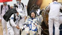 Taikonautas da longa caminhada espacial retornam à Terra