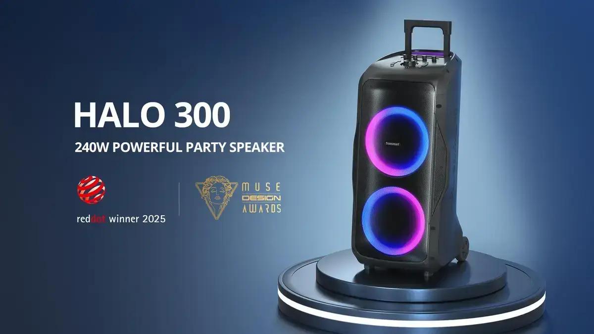 Tronsmart lança caixa de som Halo 300 com potência de 240W para festas