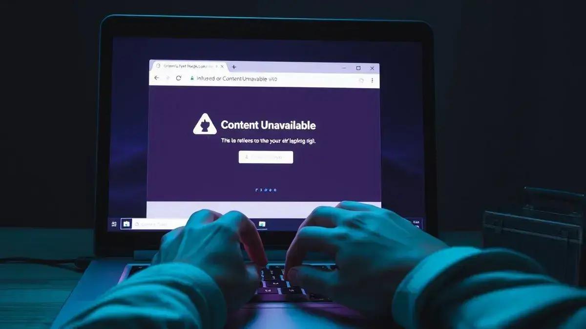 Guia para Resolver o Erro de Conteúdo Indisponível na Internet
