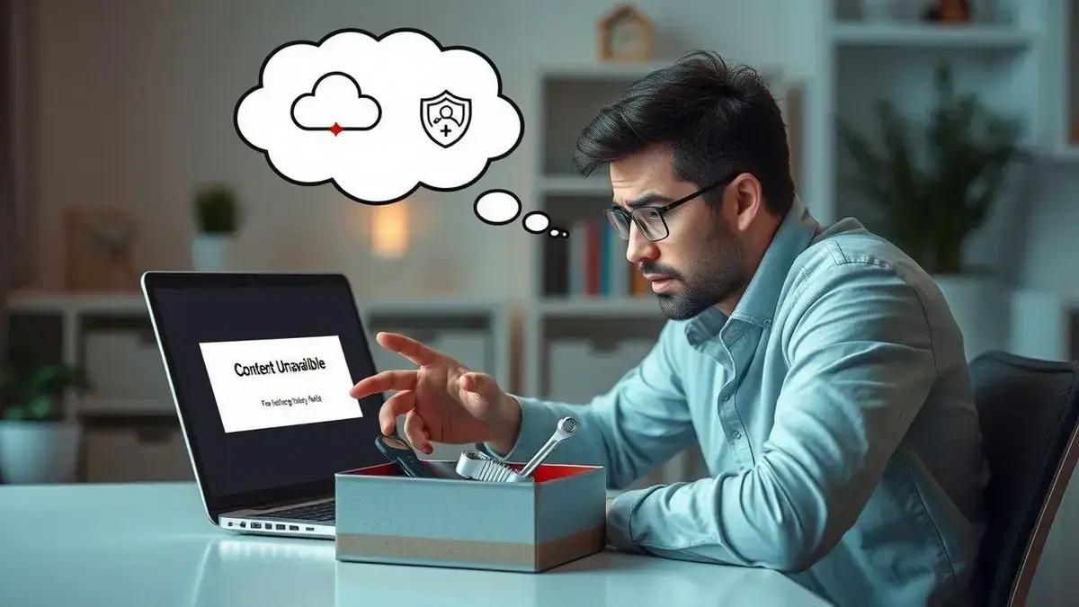 Como resolver o erro "Conteúdo Indisponível" na internet
