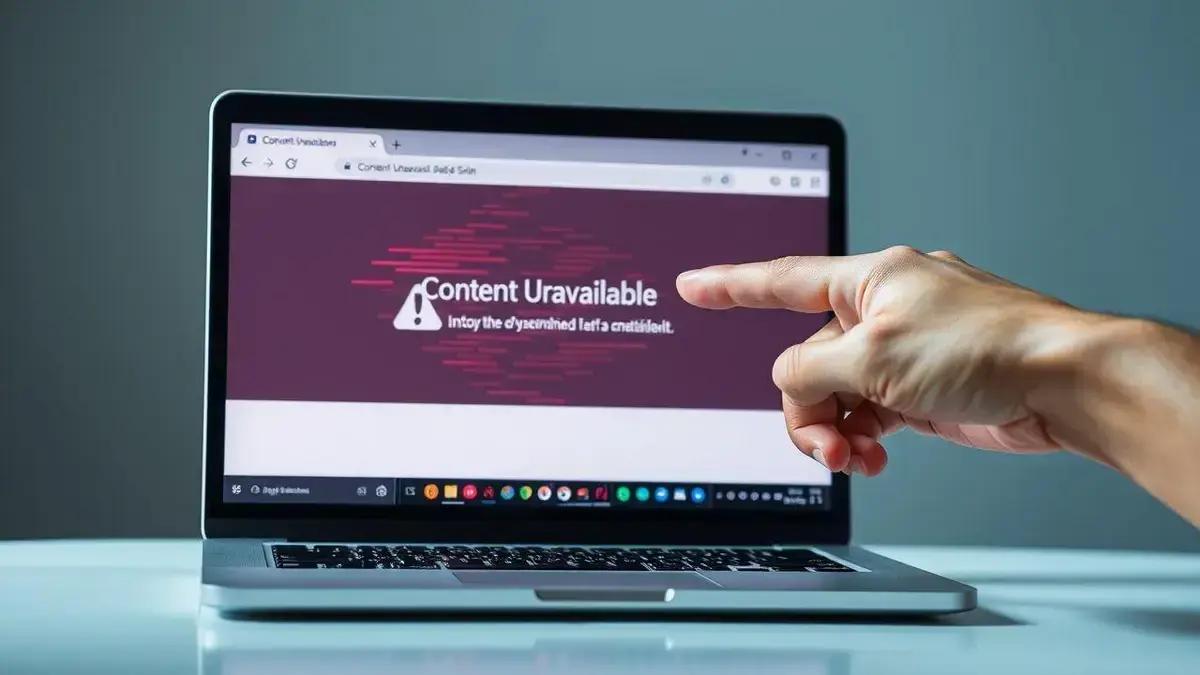 Como resolver o erro de 'Conteúdo Indisponível' na internet