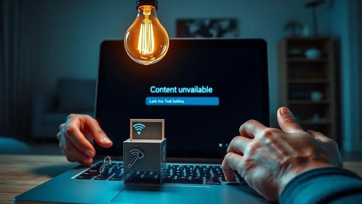 Como resolver o erro 'Conteúdo Indisponível' na internet