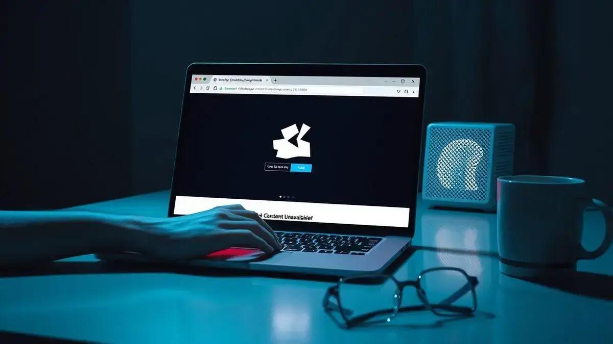 Como resolver o erro de conteúdo indisponível na internet