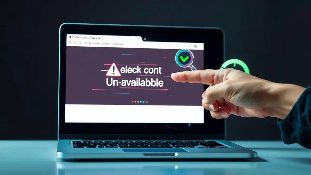 Como lidar com o erro de 'Conteúdo Indisponível' na web