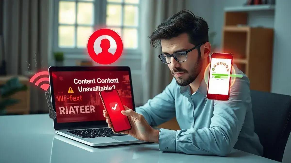 Como solucionar o erro de 'Conteúdo Indisponível' na web