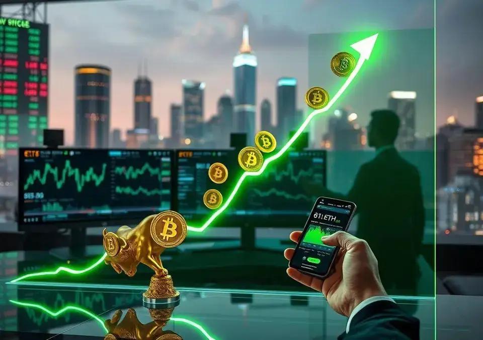 Mercado de criptomoedas registra alta em maio de 2025, impulsionado por investidores institucionais
